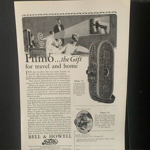 Vintage 1928 Bell & Howell Gift for Travel And Home Ad Advertisement